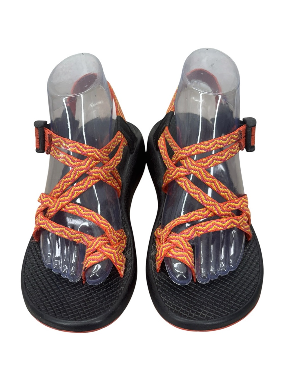 Chaco Z/Cloud 2 Women's Sandals Size 8 Orange Pattern Strappy Vibram Soles